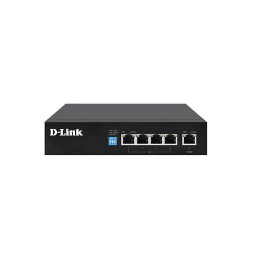 D-Link DGS-F1005P-E 250M 5-Port 1000Mbps Switch with 4 PoE Ports and 1 Uplink Port