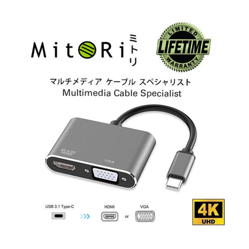 Mitori Type C to HDMI 4K & VGA