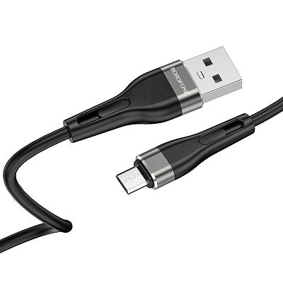 Borofone BX46 Rush Silicone Micro USB Cable (Black)