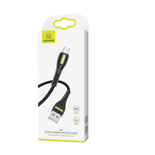 Usams US-SJ389 USB-A To Micro USB Charging Cable 2A 1M (Black)