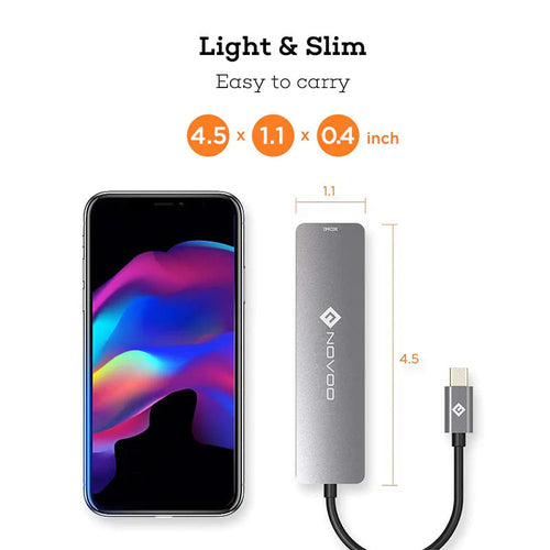 Omars Novoo R6 PD 6-in-1 USB-C Hub