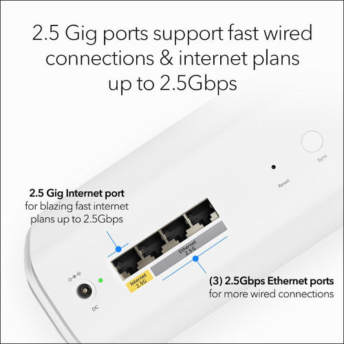 Netgear Orbi 770 Tri-Band 2.5G Wi-Fi 7 Mesh System - BE11000 11Gbps - 3-Pack (RBE773)