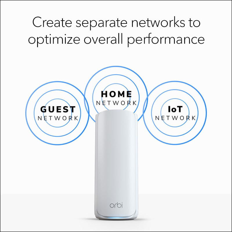 Netgear Orbi 770 Tri-Band 2.5G Wi-Fi 7 Mesh System - BE11000 11Gbps - 2-Pack (RBE772)