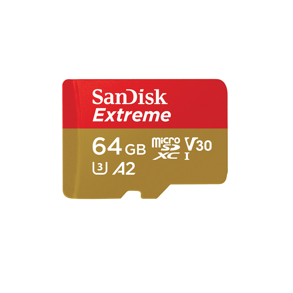 SanDisk Extreme microSDXC UHS-I 64GB V30 A2 U3 C10 160MB/s [SDSQXA2-064G-GN6MN]
