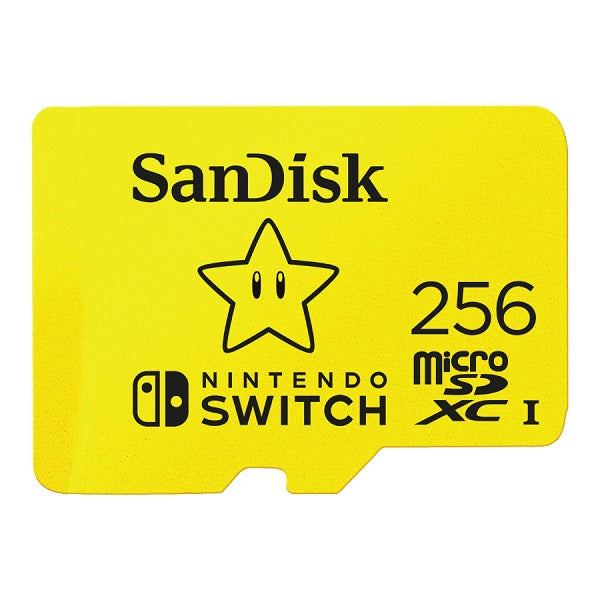 SanDisk Nintendo Licensed microSDXC UHS-I 256GB (Yellow) 100MB/s [SDSQXAO-256G-GN3ZN]