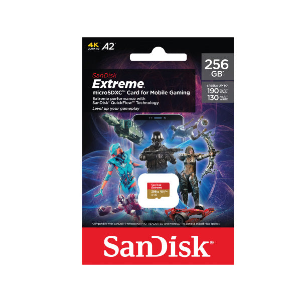 SanDisk Extreme microSDXC Mobile Gaming UHS-I 256GB