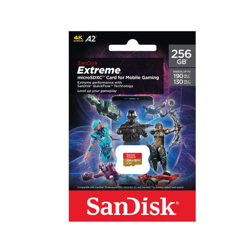 SanDisk Extreme microSDXC Mobile Gaming UHS-I 256GB
