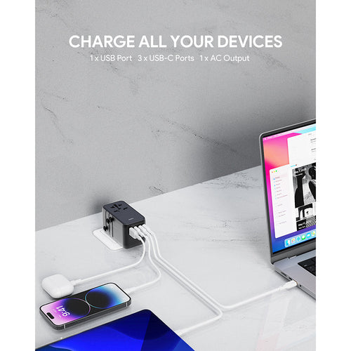 Aukey PA-TA09 100W Universal Travel Charger (Black)