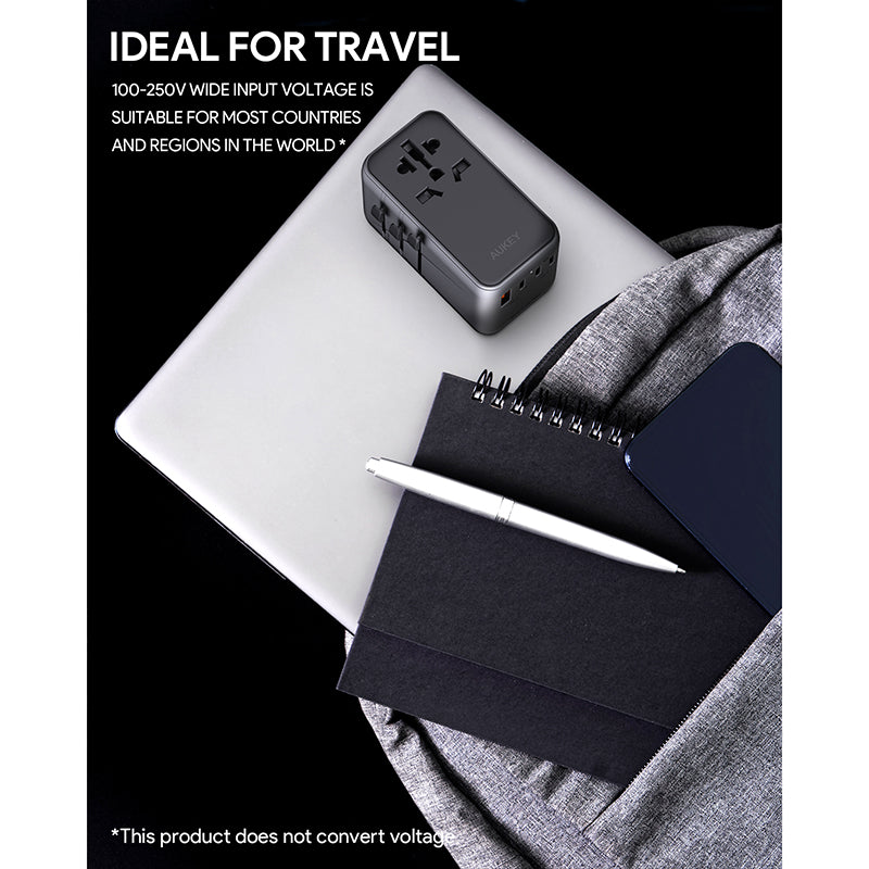 Aukey PA-TA09 100W Universal Travel Charger (Black)