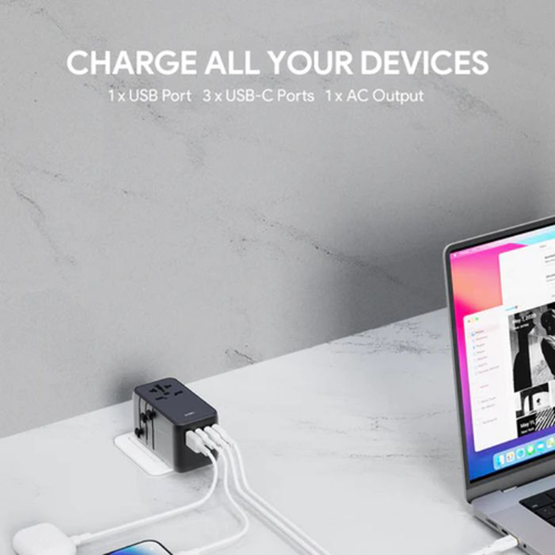 Aukey PA-TA09 100W Universal Travel Charger (Purple)