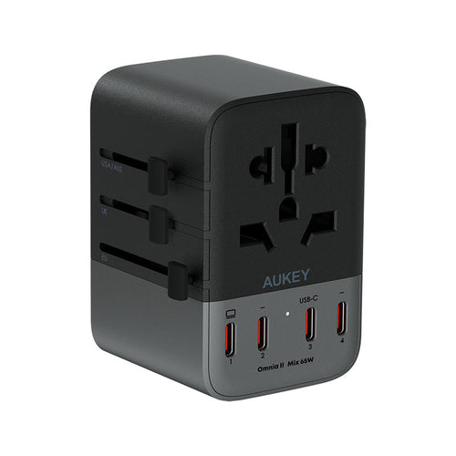 Aukey PA-TA08A Travel Mate 65W GaN Universal Adapter With USB-C and USB-A Ports