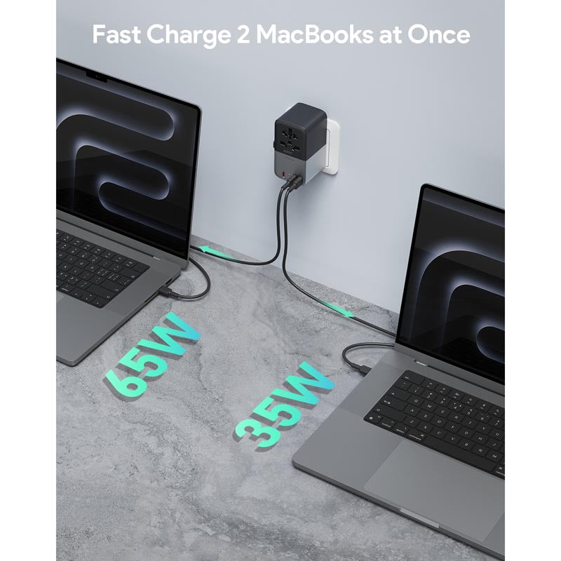 Aukey PA-TA09A 100W GaN Universal Adapter with USB Ports