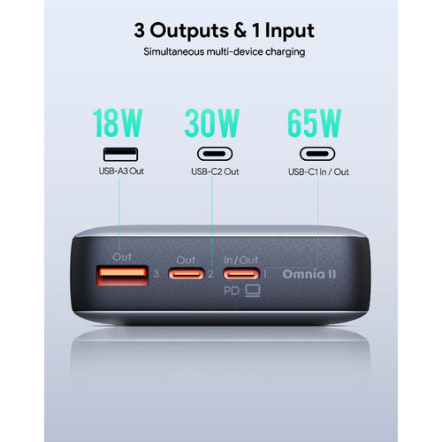 Aukey PB-Y43 Sprint X 20K 65W 20000mAh Portable Power Bank with PD3.0 (Grey)