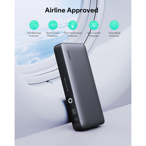 Aukey PB-Y43 Sprint X 20K 65W 20000mAh Portable Power Bank with PD3.0 (Grey)