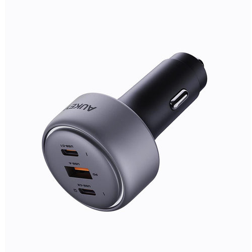 Aukey CC-P3 Pathfinder Mix 3 100W Fast Charging Car Charger (Dark Grey)
