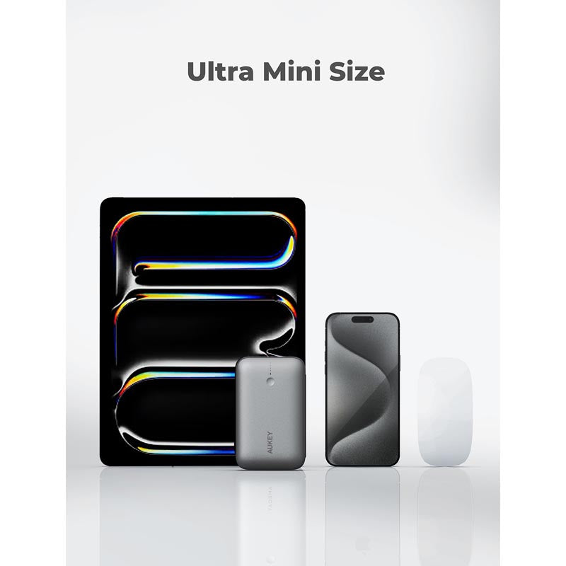 Aukey PB-Y57 Spark Mini 20000mAh Compact Fast Charging Power Bank with 20W PD (Grey)