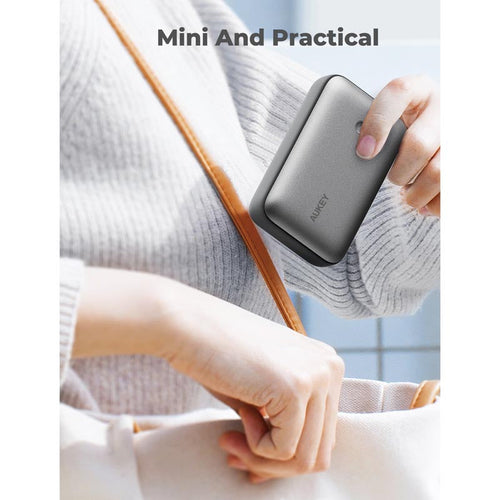 Aukey PB-Y57 Spark Mini 20000mAh Compact Fast Charging Power Bank with 20W PD (Grey)