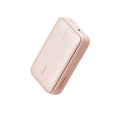 Aukey PB-Y57 Spark Mini 20000mAh Compact Fast Charging Power Bank with 20W PD (Pink)