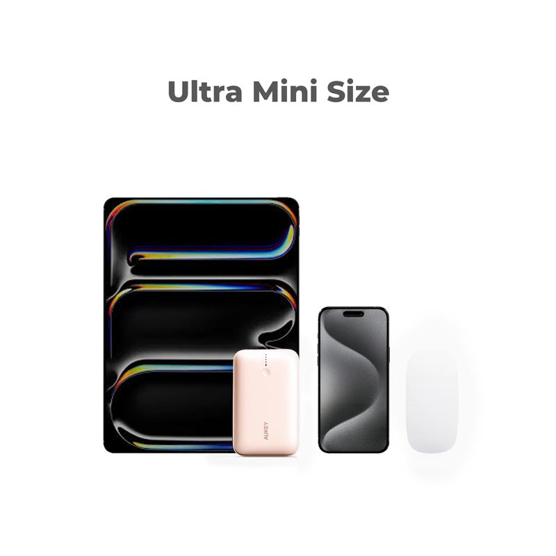 Aukey PB-Y57 Spark Mini 20000mAh Compact Fast Charging Power Bank with 20W PD (Pink)