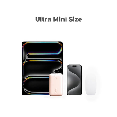 Aukey PB-Y57 Spark Mini 20000mAh Compact Fast Charging Power Bank with 20W PD (Pink)