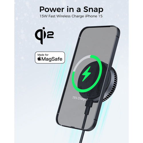 Aukey LC-G10 MagFusion GameFrost Qi2 Magnetic Fast Wireless Charging Active Cooling - Gray