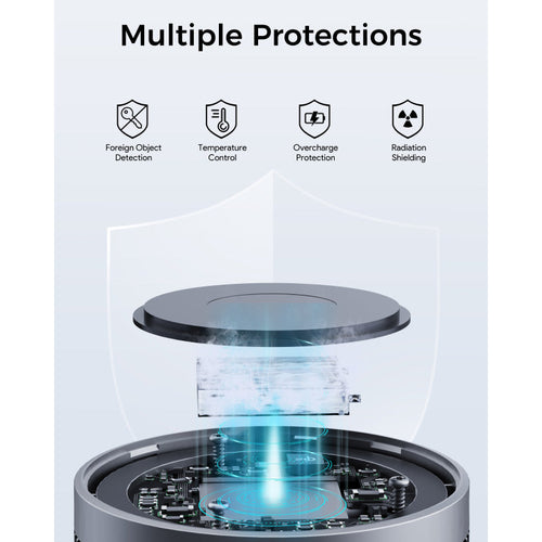 Aukey LC-G10 MagFusion GameFrost Qi2 Magnetic Fast Wireless Charging Active Cooling - Gray