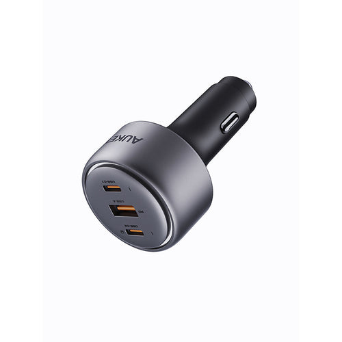 Aukey CC-P4 Pathfinder Mix 3 165W Fast Charging Car Charger (Gray)