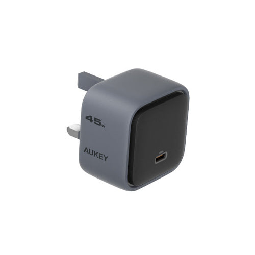 Aukey PA-C2 Comet 45W Fast Charging Wall Charger with GaN Technology - Gray