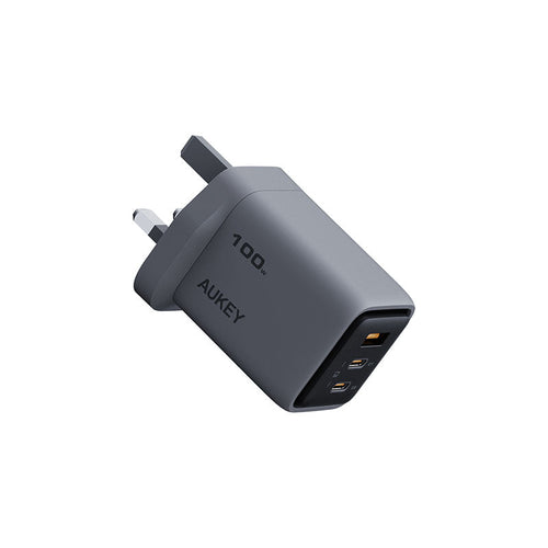 Aukey PA-C5 Comet Mix 3 100W Fast Charging Wall Charger with GaN Technology - Gray