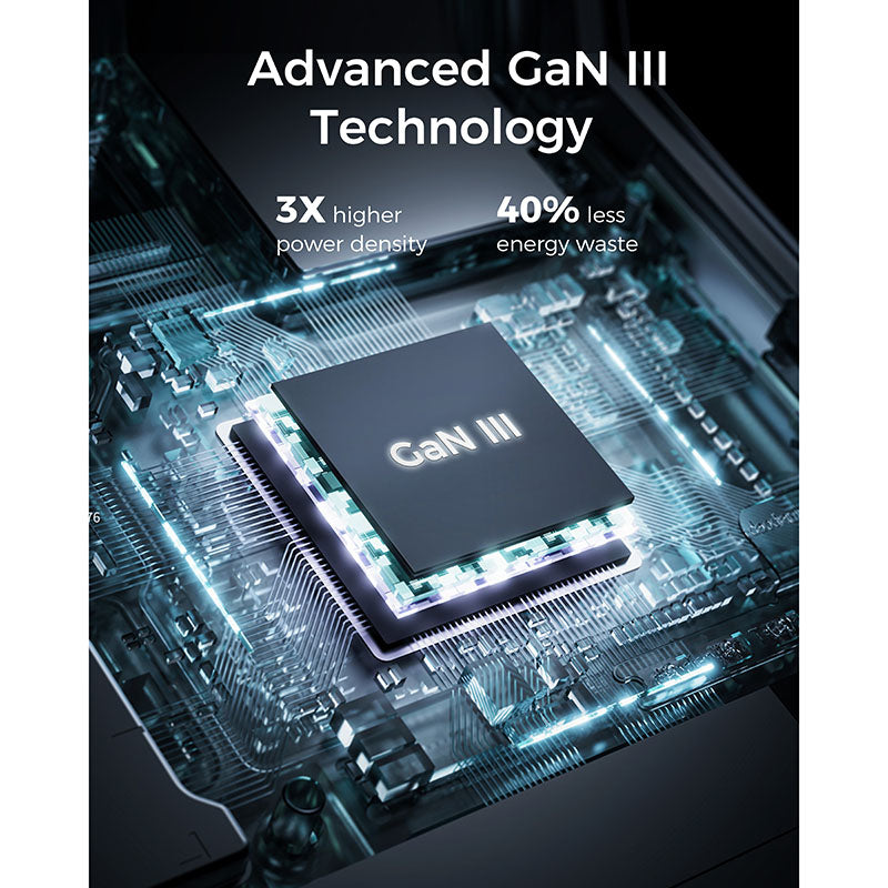 Aukey PA-C5 Comet Mix 3 100W Fast Charging Wall Charger with GaN Technology - Gray