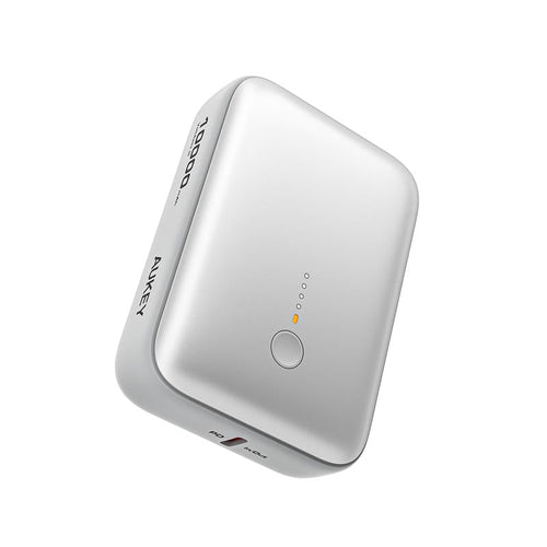 Aukey PB-Y55 Spark Mini 10000mAh Compact Fast Charging Power Bank with 20W PD (Frost White)