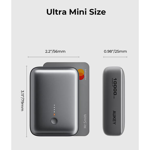 Aukey PB-Y55 Spark Mini PD20W 10000mAh Power Bank (Grey)