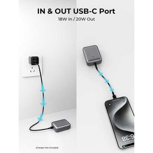 Aukey PB-Y55 Spark Mini PD20W 10000mAh Power Bank (Grey)
