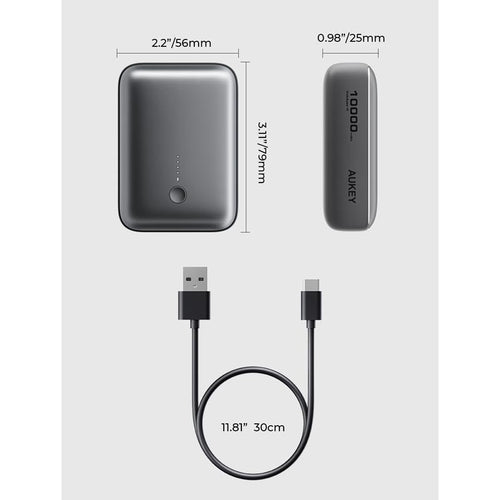Aukey PB-Y55 Spark Mini PD20W 10000mAh Power Bank (Grey)