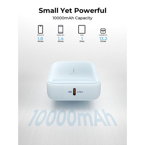 Aukey PB-Y55 Spark Mini 10000mAh Compact Fast Charging Power Bank with 20W PD (Blue)