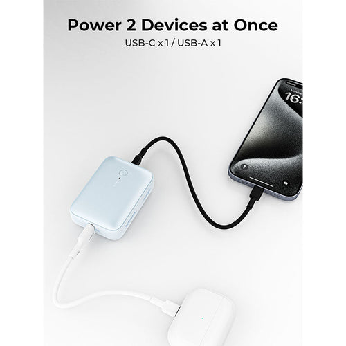 Aukey PB-Y55 Spark Mini 10000mAh Compact Fast Charging Power Bank with 20W PD (Blue)