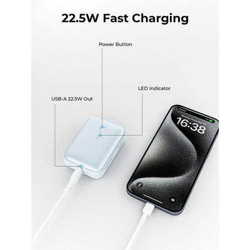 Aukey PB-Y55 Spark Mini 10000mAh Compact Fast Charging Power Bank with 20W PD (Blue)