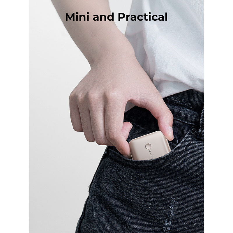 Aukey PB-Y55 Spark Mini 10000mAh Compact Fast Charging Power Bank with 20W PD (Desert Gold Titanium)