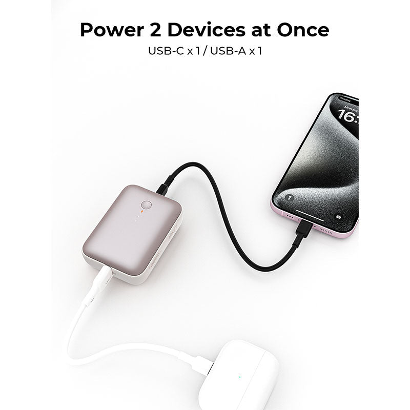 Aukey PB-Y55 Spark Mini 10000mAh Compact Fast Charging Power Bank with 20W PD (Desert Gold Titanium)