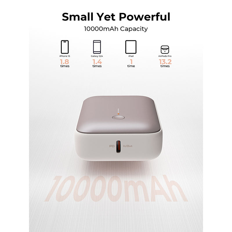 Aukey PB-Y55 Spark Mini 10000mAh Compact Fast Charging Power Bank with 20W PD (Desert Gold Titanium)