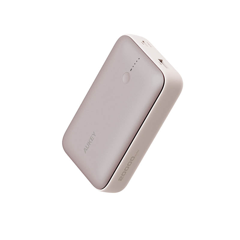 Aukey PB-Y57 Spark Mini 20000mAh Compact Fast Charging Power Bank with 20W PD (Desert Gold Titanium)