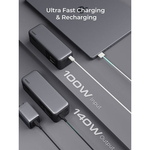 Aukey PB-Y63 Spark Mega 27600mAh Ultra-Fast Charging Power Bank with 140W PD