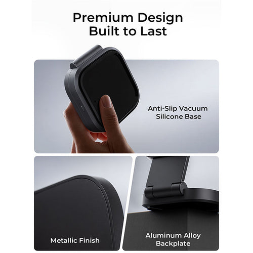 Aukey LC-MC211 MagFusion L 2-in-1 Foldable Qi2 Magnetic Fast Wireless Charging Station