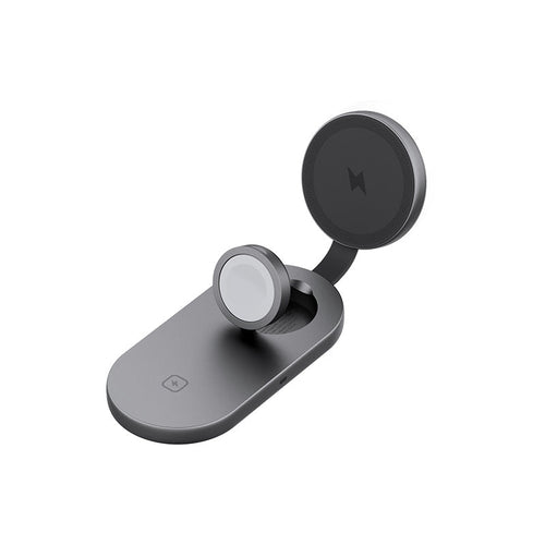 Aukey LC-MC313 MagFusion C 3-in-1 Qi2 Wireless Charging Station - Gray