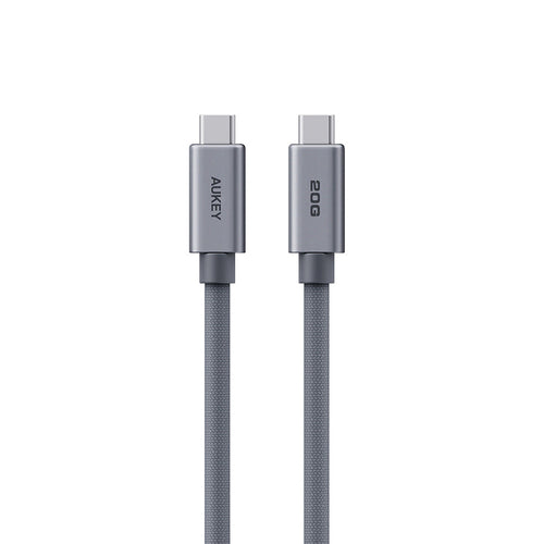 Aukey CB-DCC321 Circlet Mix 20G 2m USB4 Gen2 20Gbps USB-C to USB-C Cable - Gray