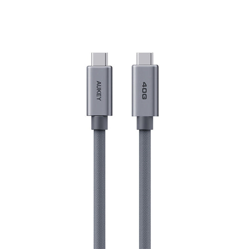 Aukey CB-DCC401 Circlet Mix 40G 1m USB4 Gen3 40Gbps USB-C to USB-C Cable - Gray