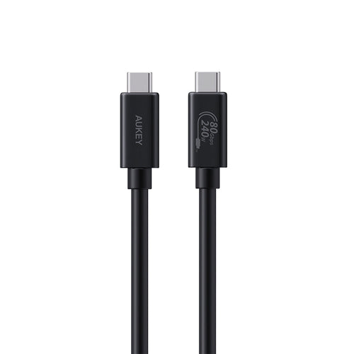 Aukey CB-DCC402 Circlet Mix 80G 1.5m USB4 V2.0 80Gbps USB-C to USB-C Cable - Black