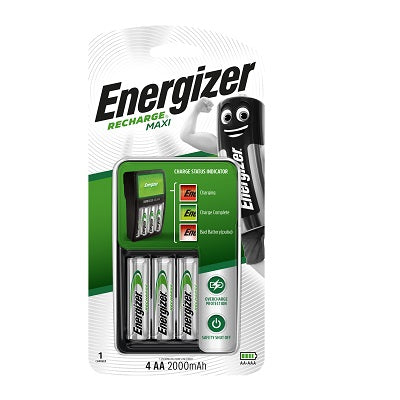 Energizer CHVCM4 Maxi Charger with 4 AA Batteries (2000mAh)