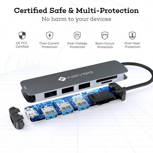 Omars Novoo R6 6-in-1 USB-C Hub