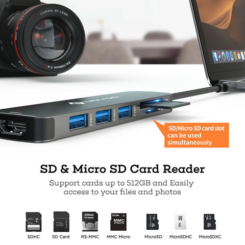 Omars Novoo R6 6-in-1 USB-C Hub